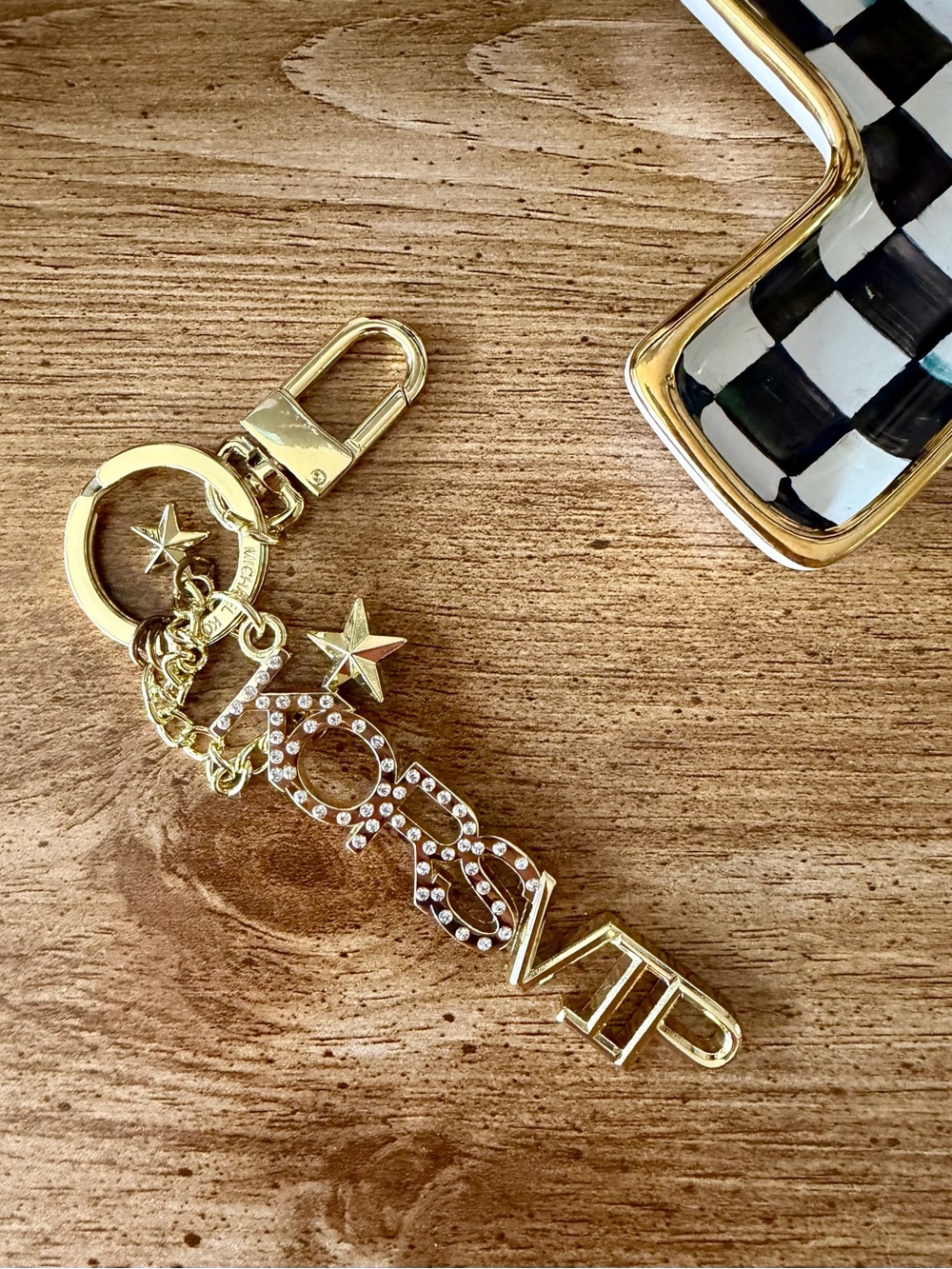 Michael Kors KORS VIP Crystal Bag Charm Keychain